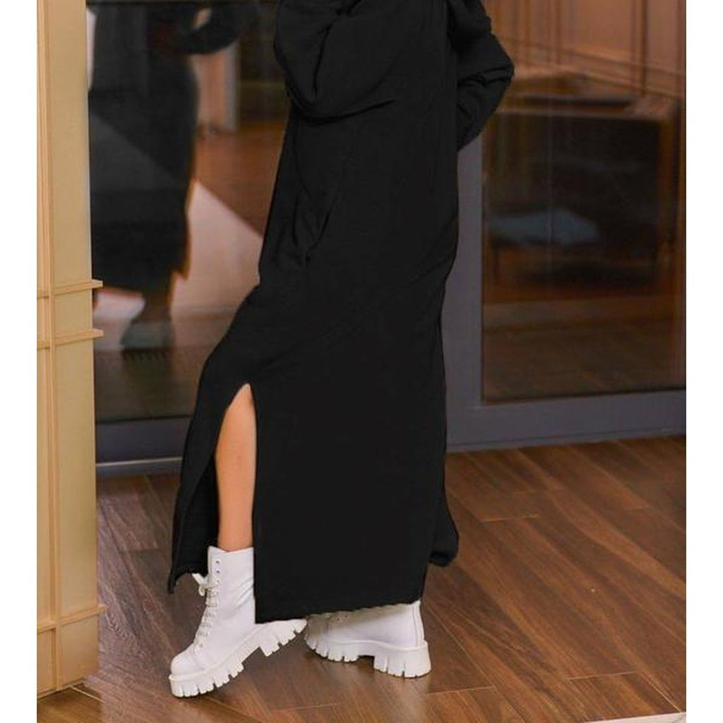Women's Fleece-lined Sweatshirt Casual Dress