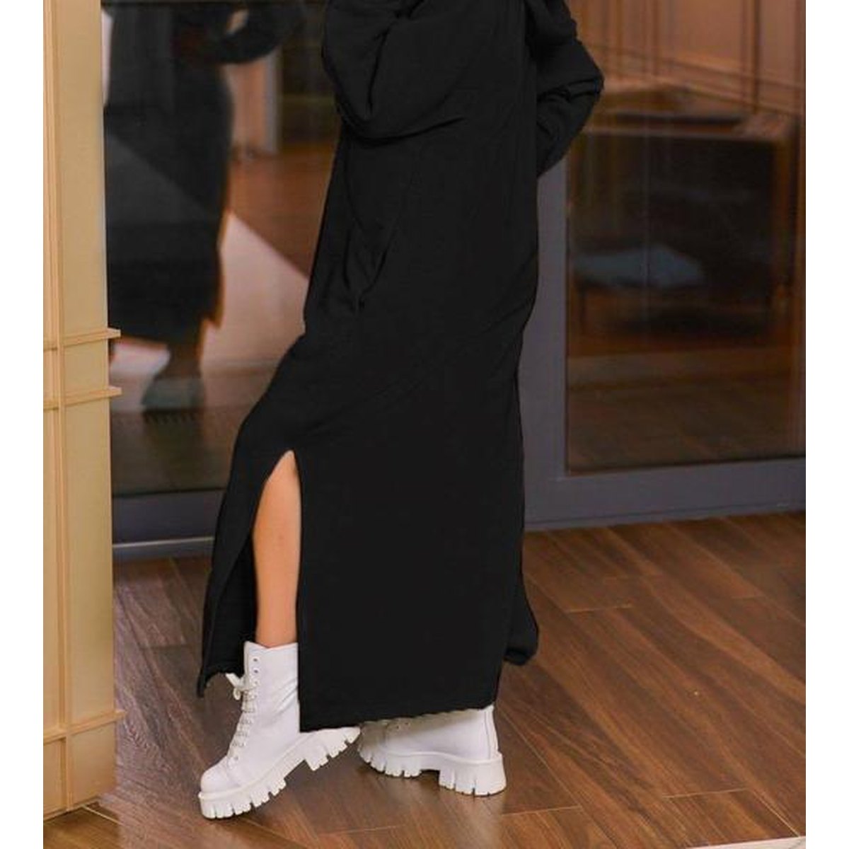 Women's Fleece-lined Sweatshirt Casual Dress