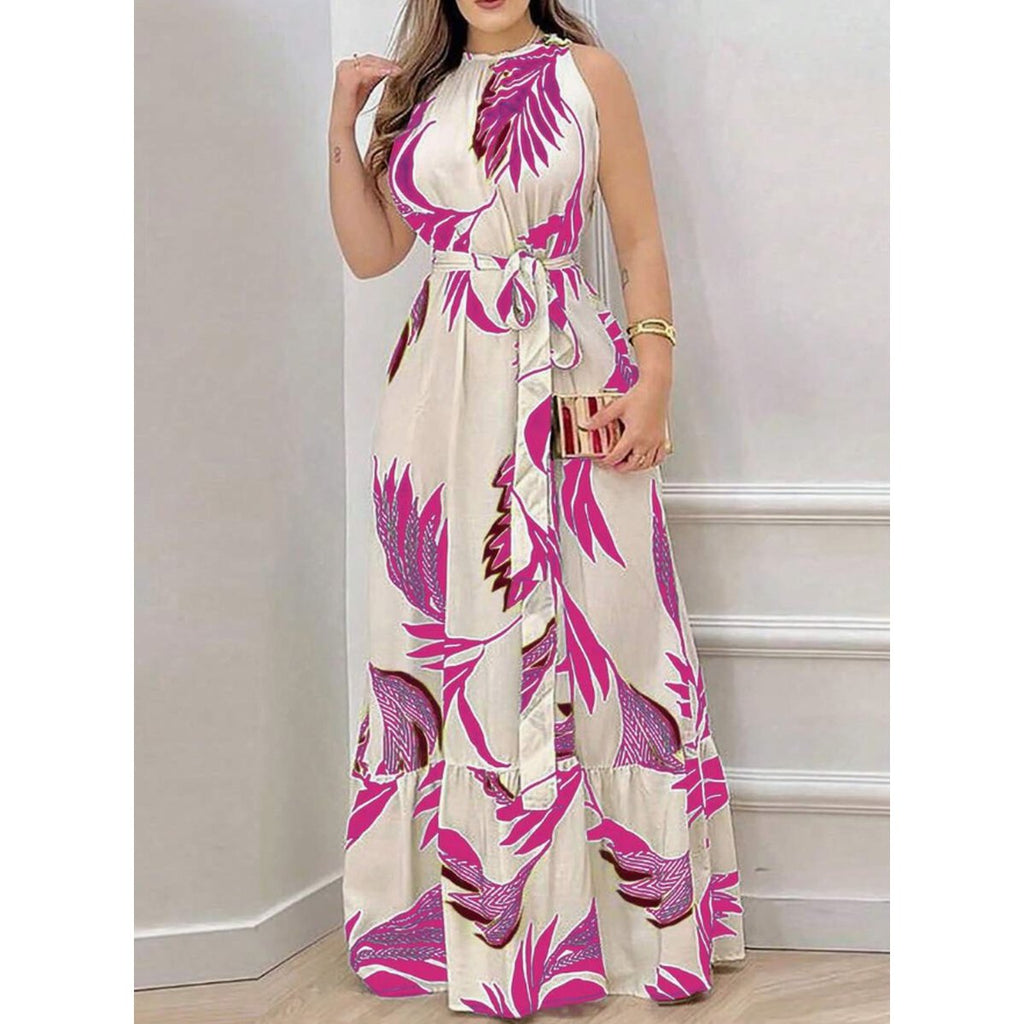 Women's Floral Sleeveless Maxi Dress