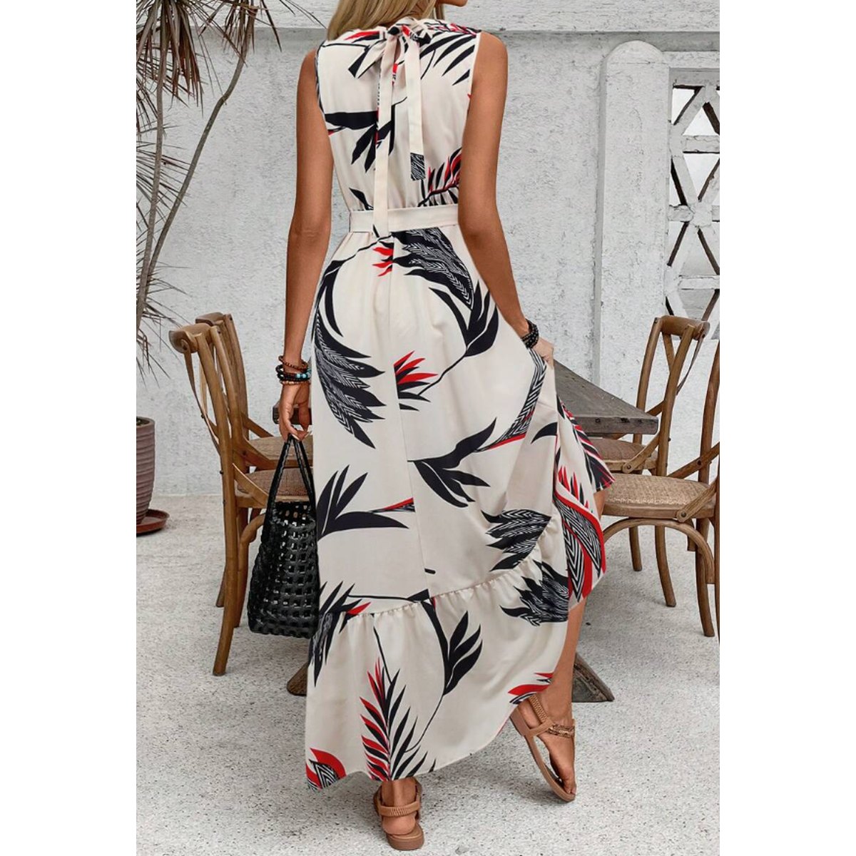 Women's Floral Sleeveless Maxi Dress