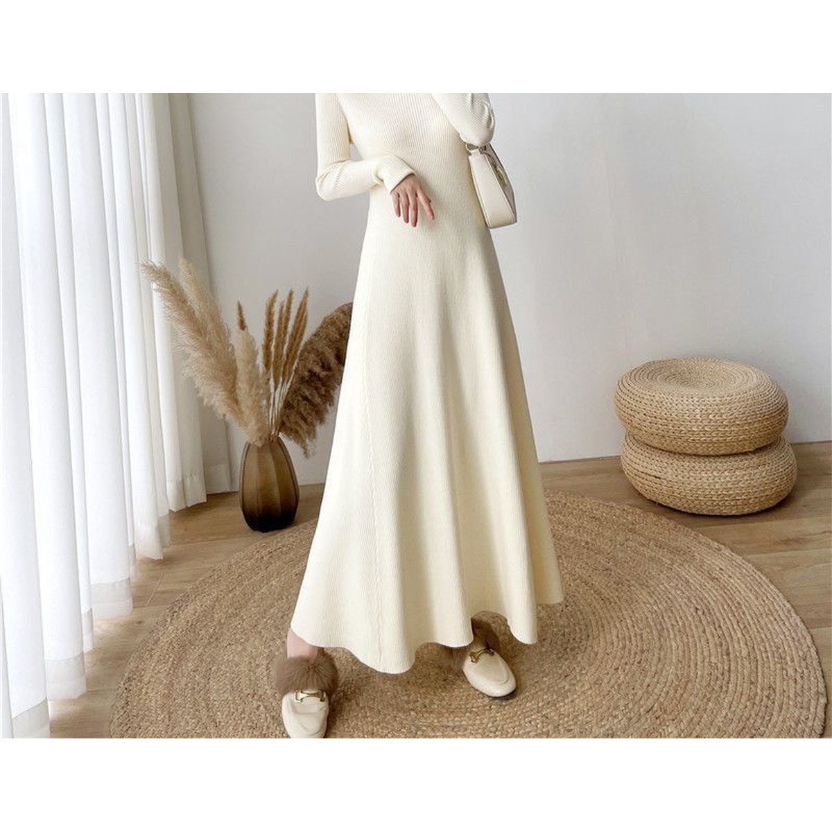 Women's French Waist-slimming Knit Dress