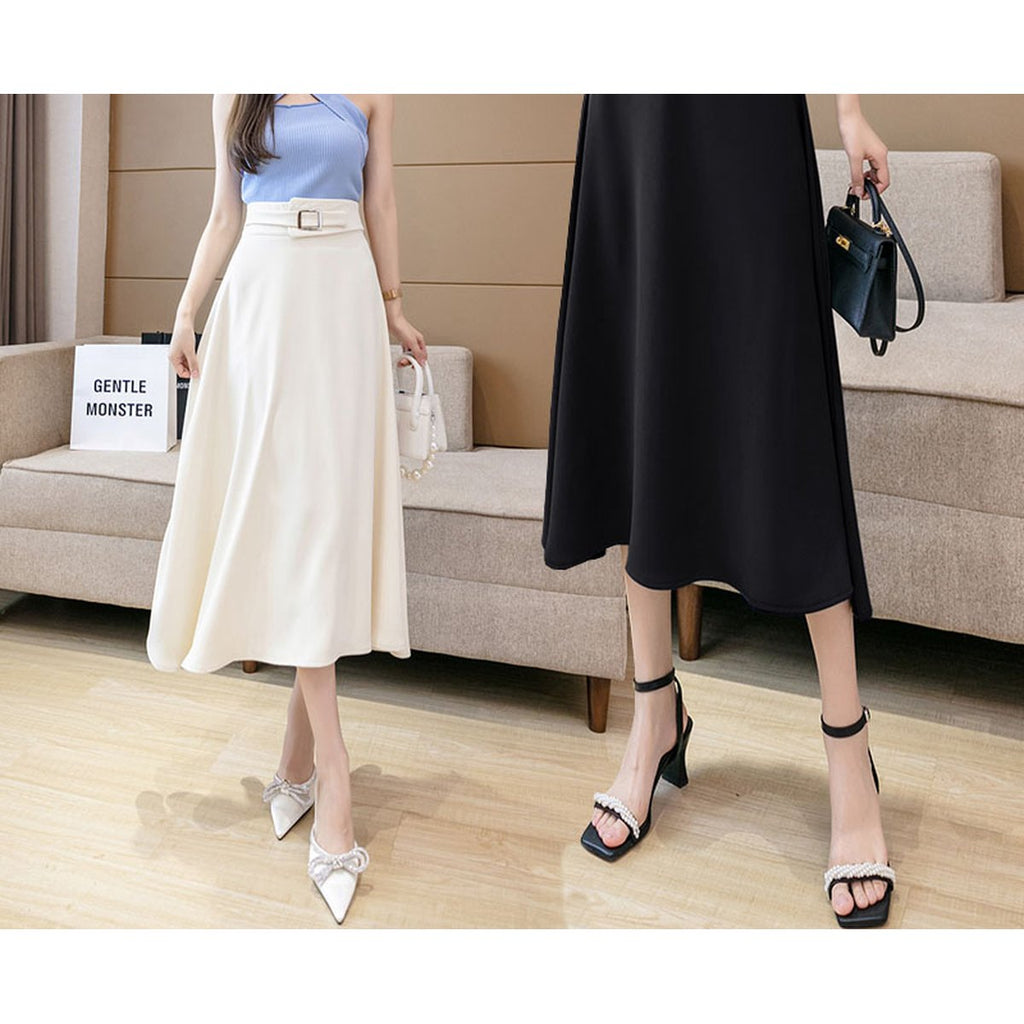 Women's High-Waist Midi Skirt