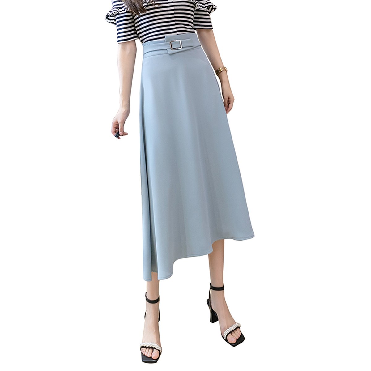 Women's High-Waist Midi Skirt