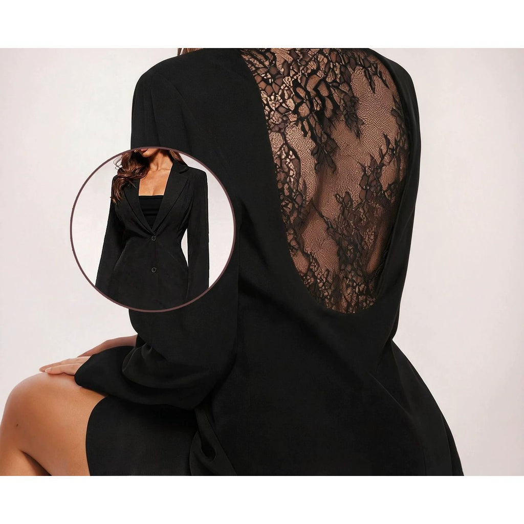 Women's Lace Backless Designer Blazer