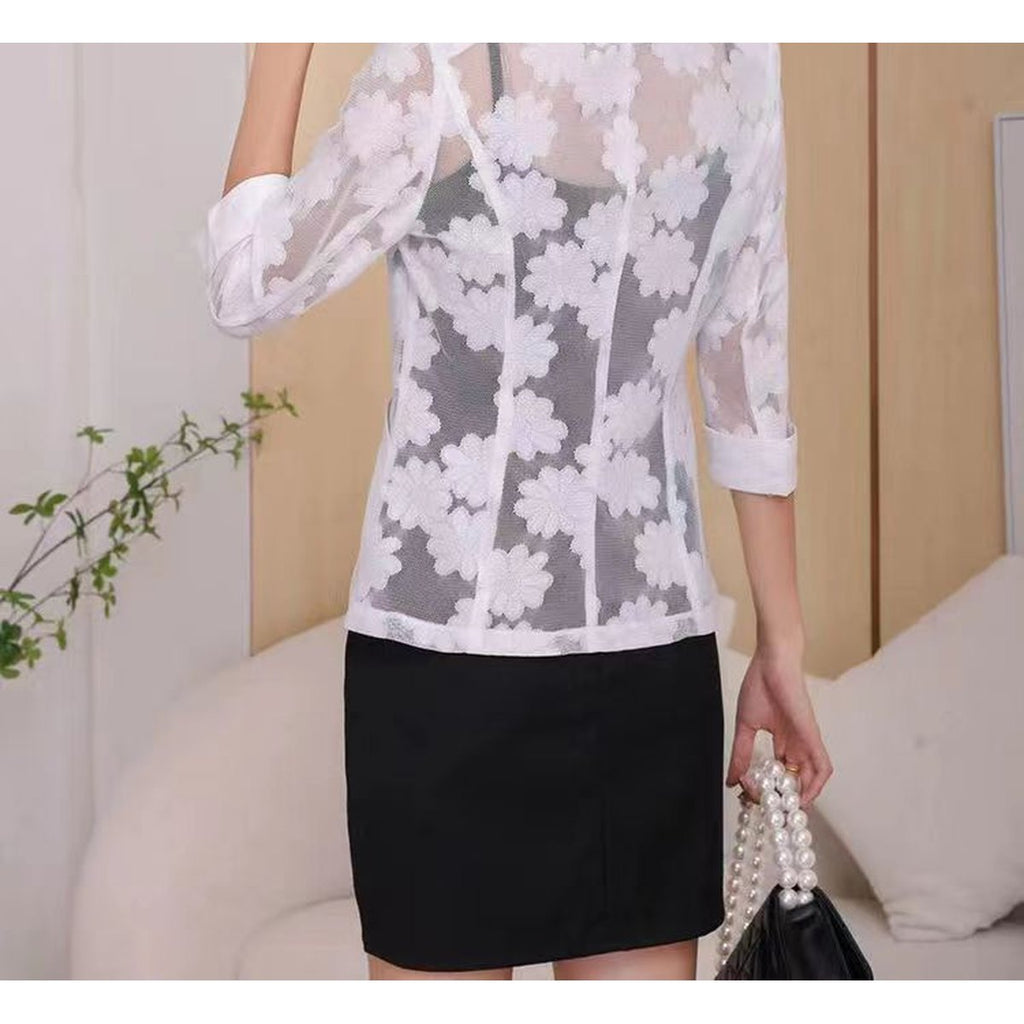 Women's Lace Petite Blazer Outerwear