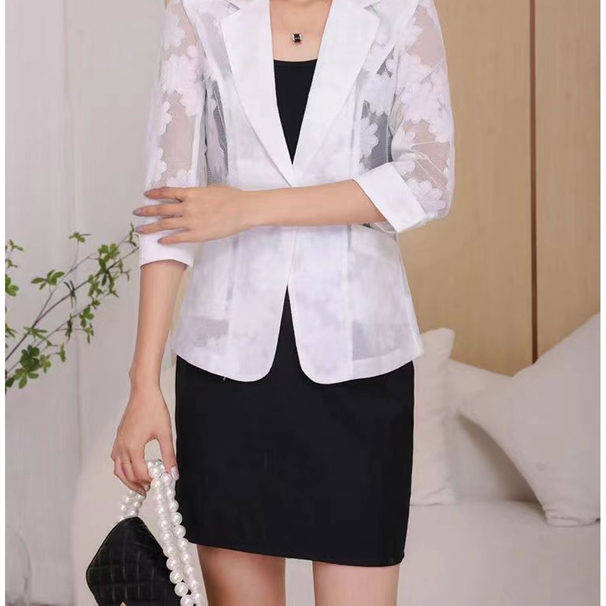 Women's Lace Petite Blazer Outerwear