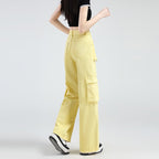 Women's Lemon Yellow Overalls Jeans