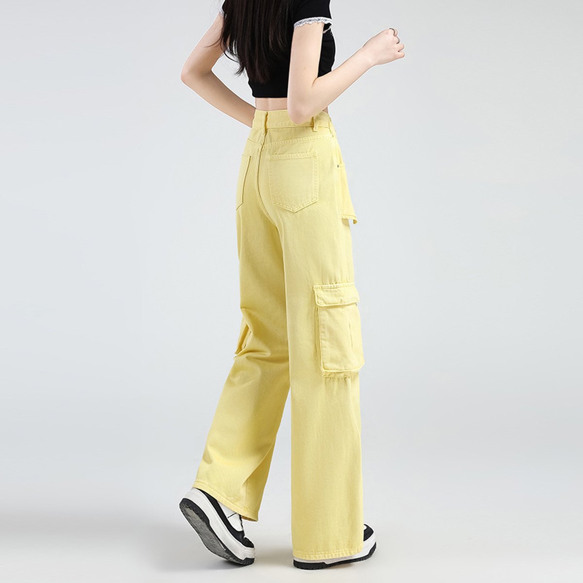 Women's Lemon Yellow Overalls Jeans