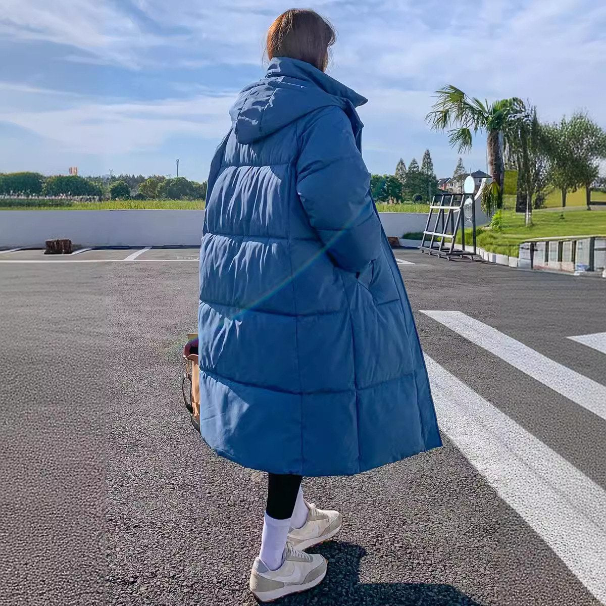 Women's Loose Mid-length Puffer Down Jacket