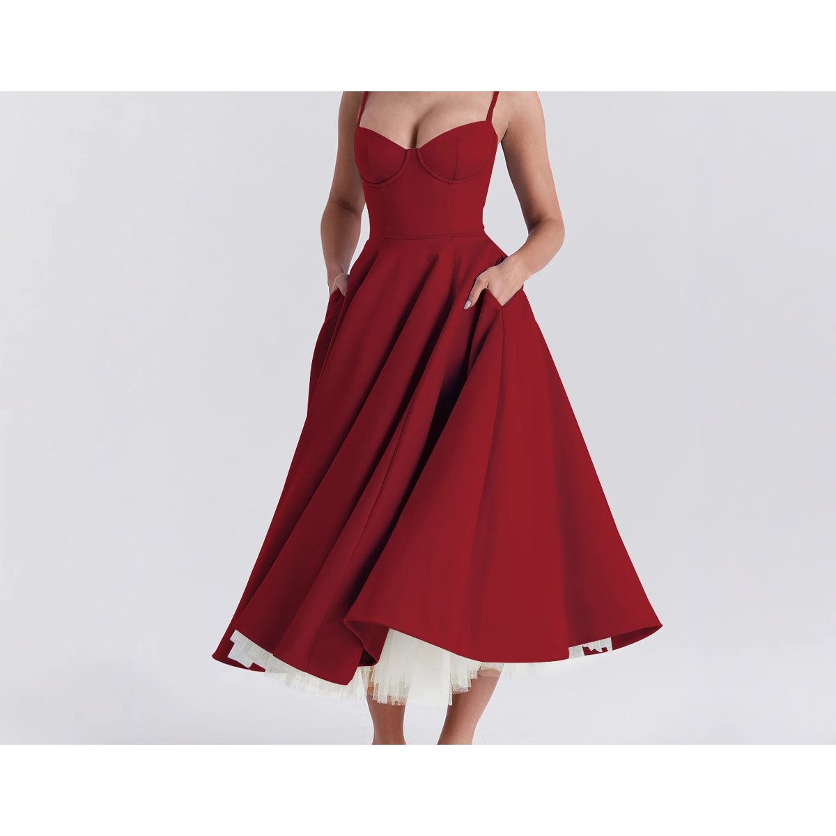 Women's Mesh Maxi Double-layer Slip Dress