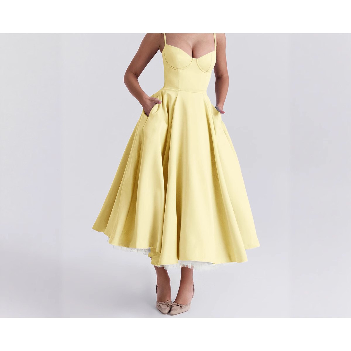 Women's Mesh Maxi Double-layer Slip Dress