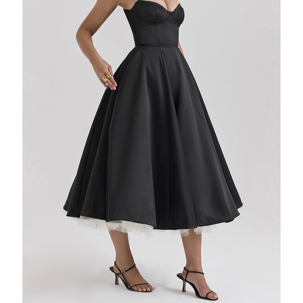Women's Mesh Maxi Double-layer Slip Dress