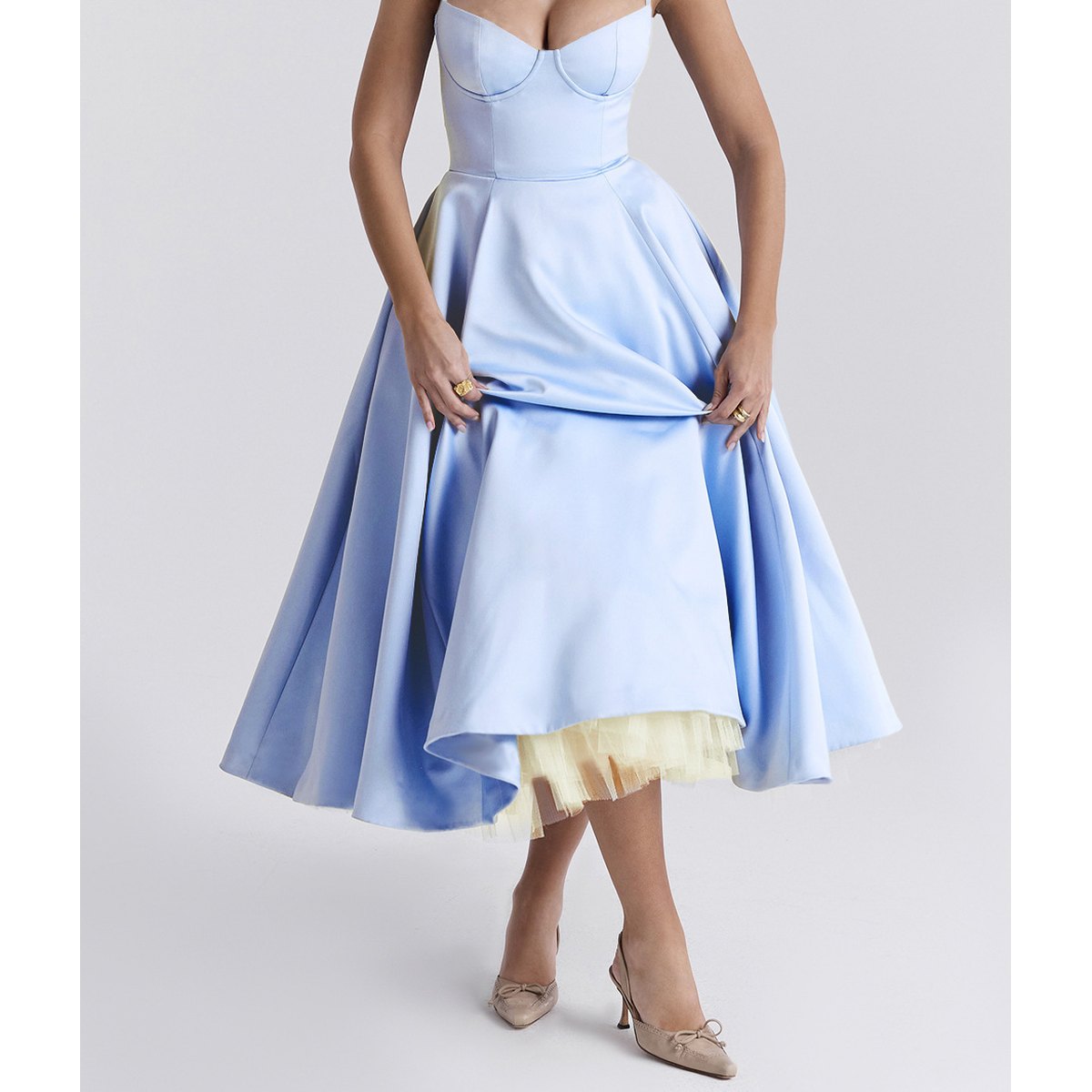 Women's Mesh Maxi Double-layer Slip Dress