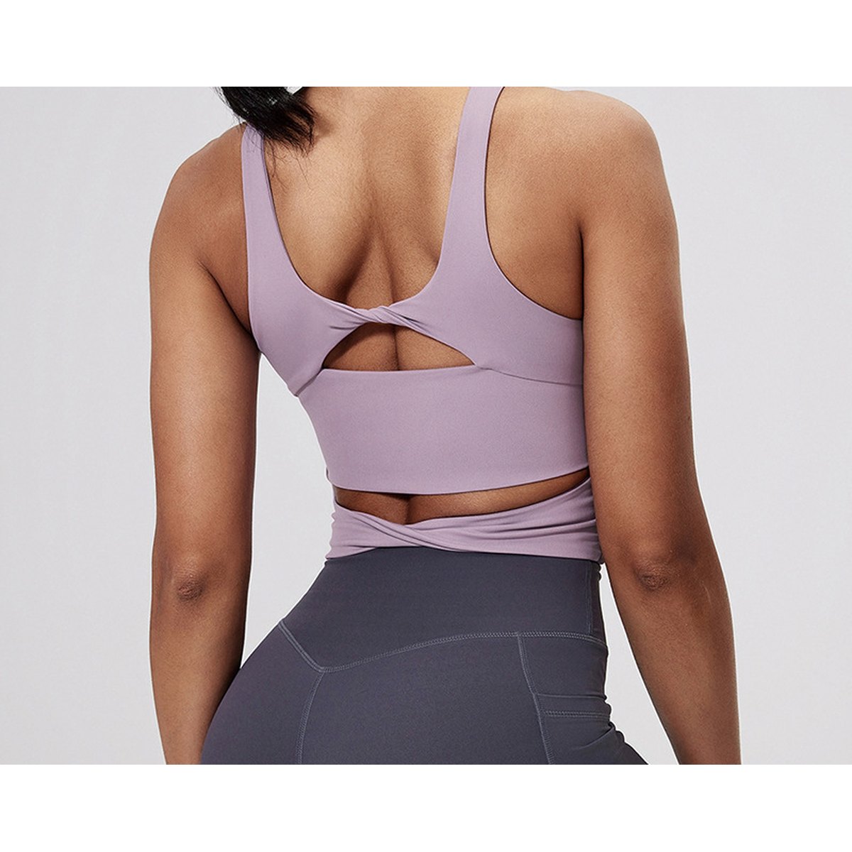 Women's Nude-feel Cross-back Sports Bra