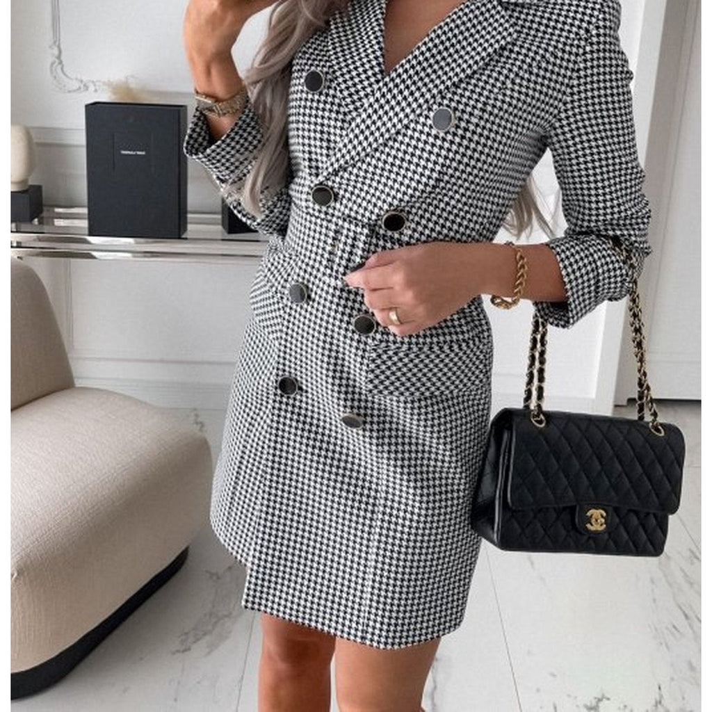 Women's Plaid Blazer Dress