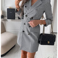 Women's Plaid Blazer Dress