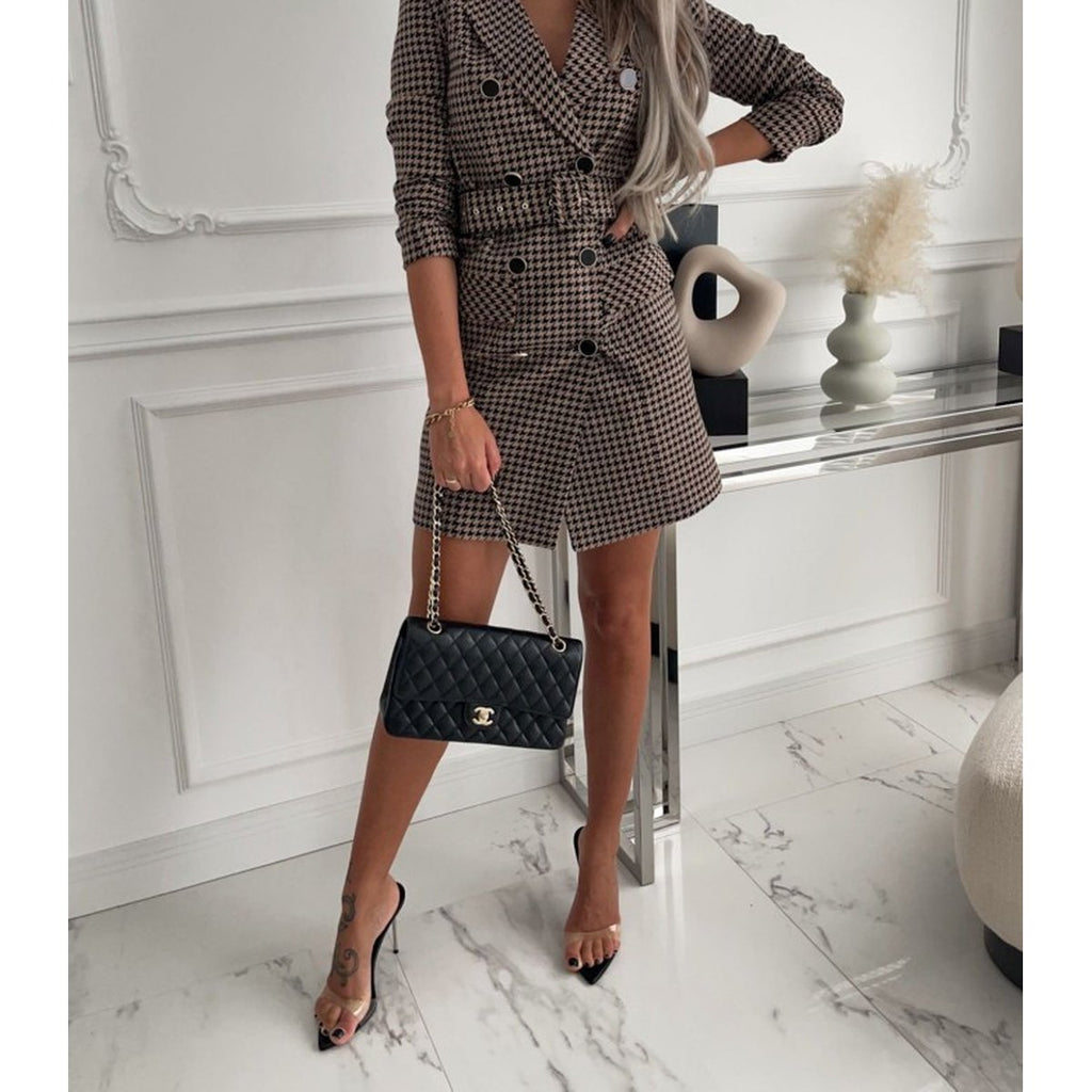 Women's Plaid Blazer Dress