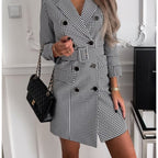 Women's Plaid Blazer Dress