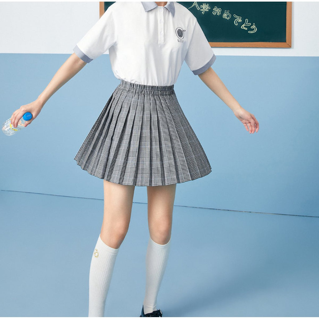 Women's Pleated Plaid Skirt