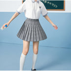 Women's Pleated Plaid Skirt