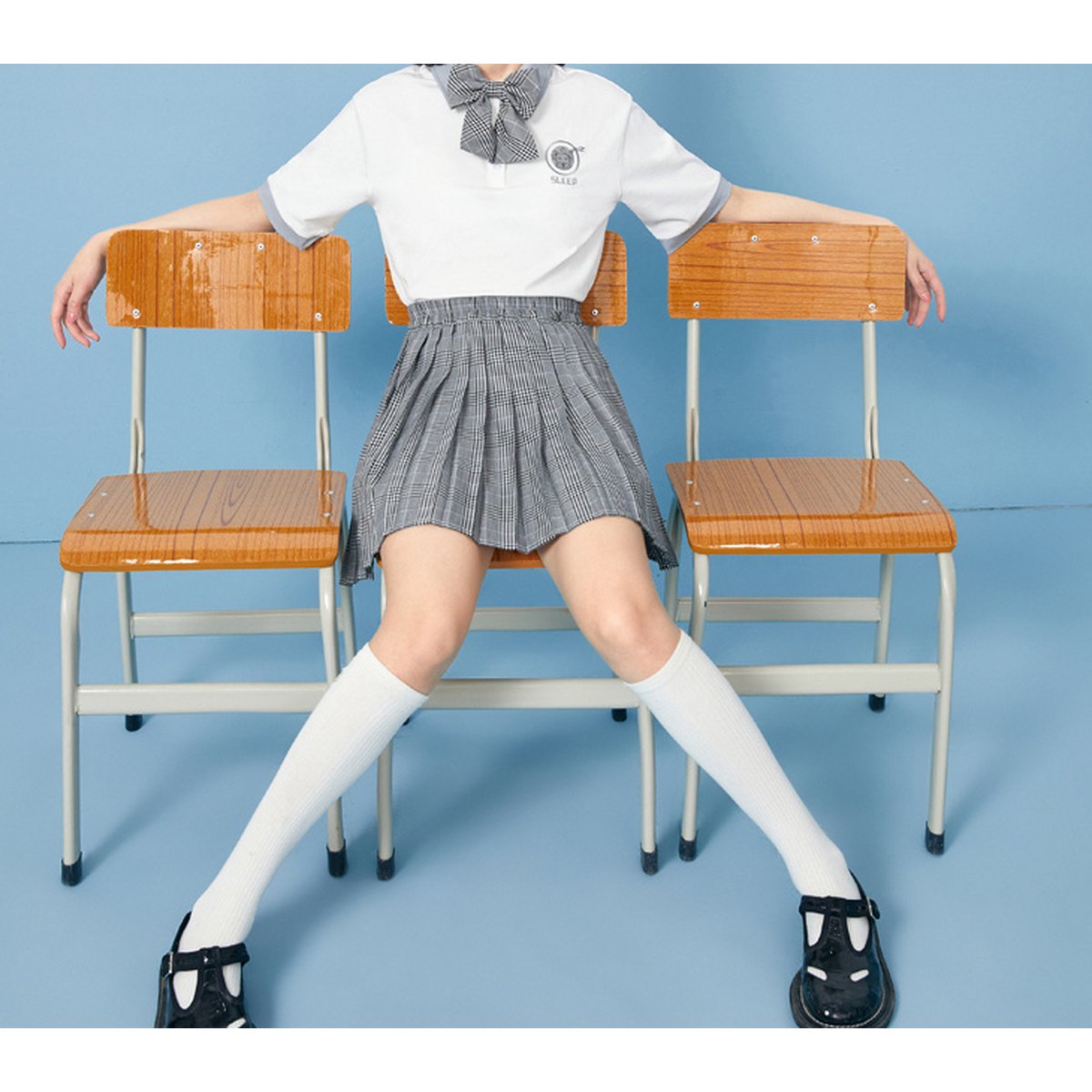 Women's Pleated Plaid Skirt