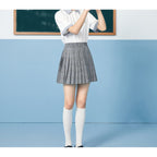Women's Pleated Plaid Skirt