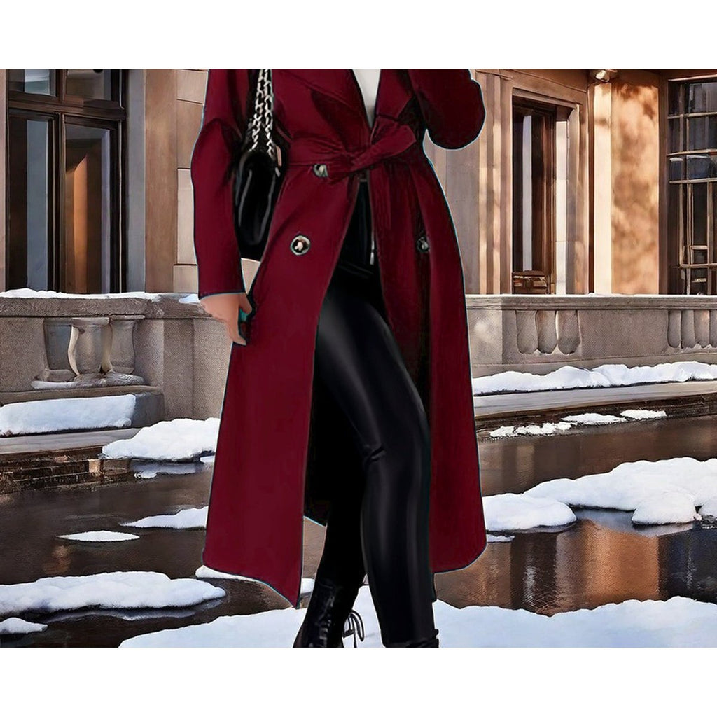 Women's Plus-size Trench Coat Belt