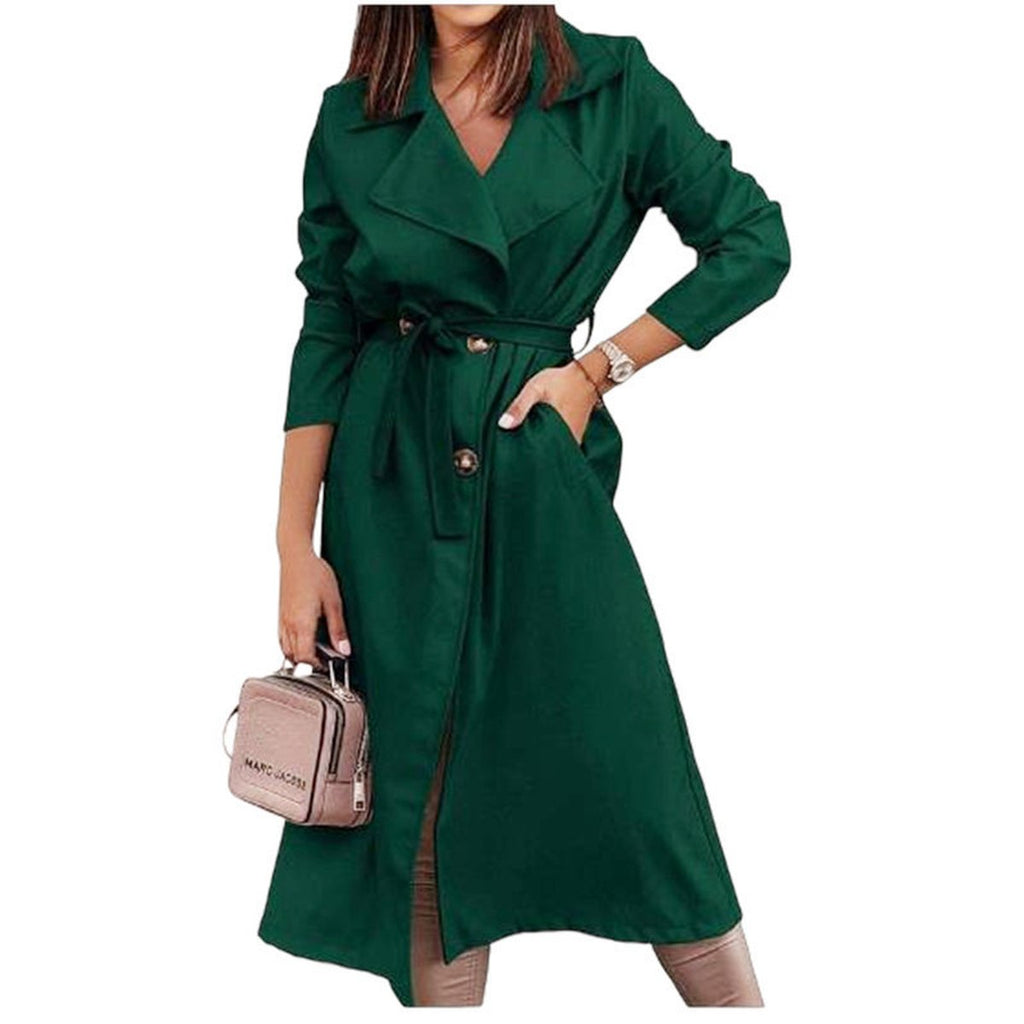 Women's Plus-size Trench Coat Belt
