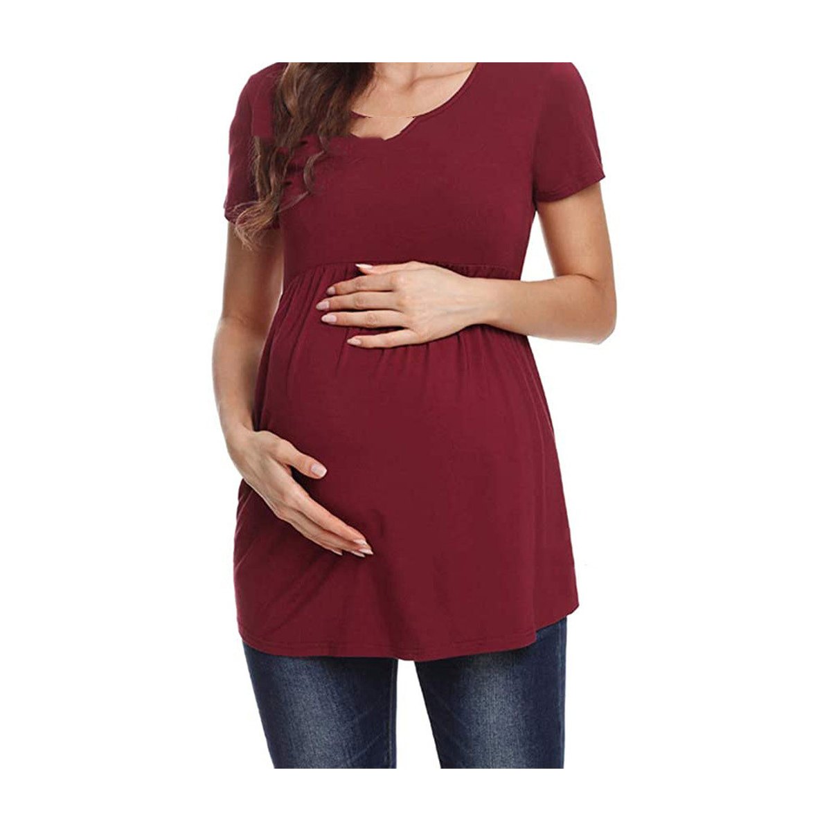 Women's Pregnant Breastfeeding Polyester T-shirt