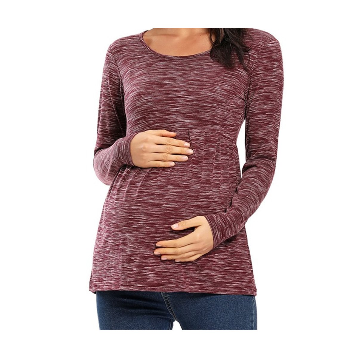 Women's Pregnant Breastfeeding Polyester T-shirt