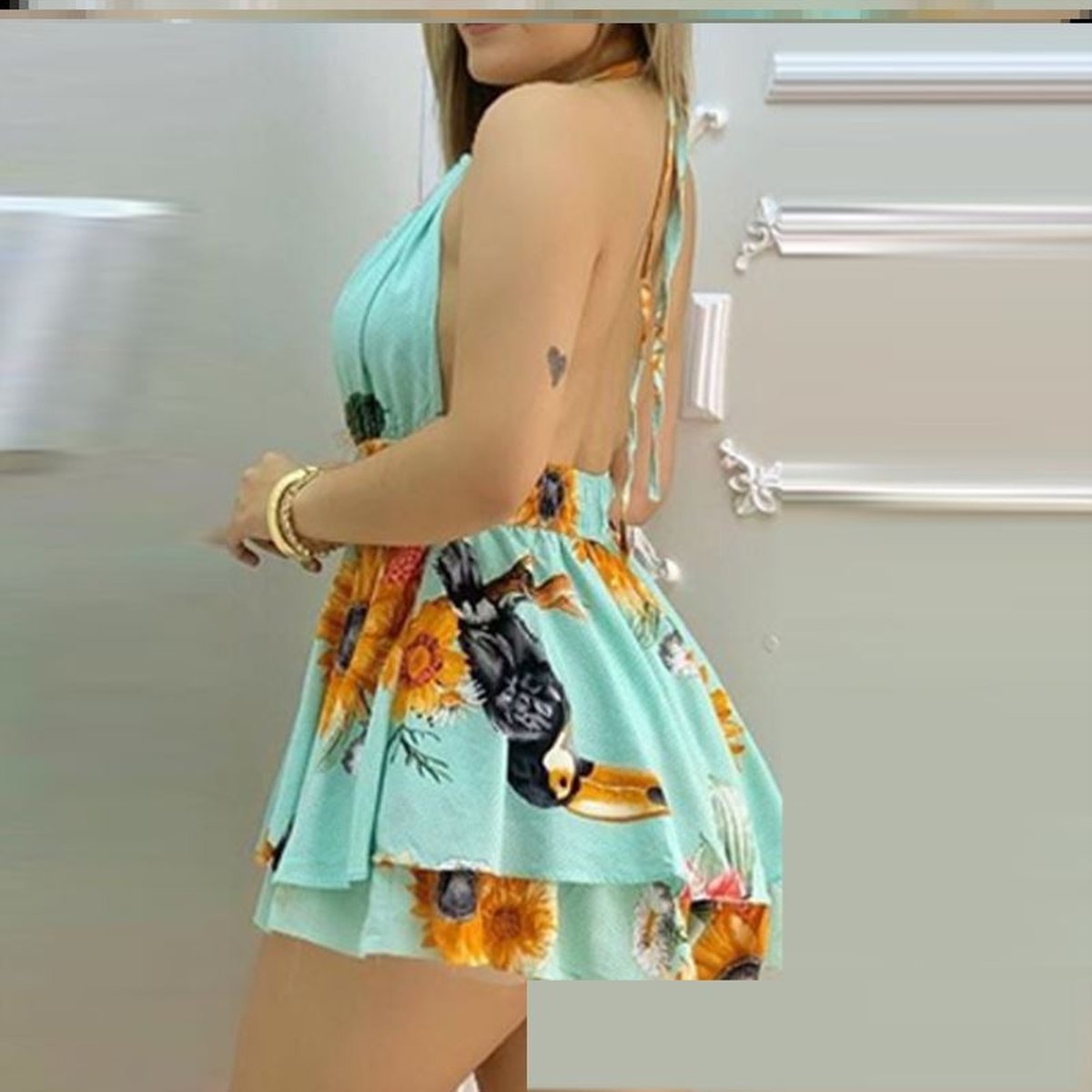 Women's Printed Strap Jumpsuit