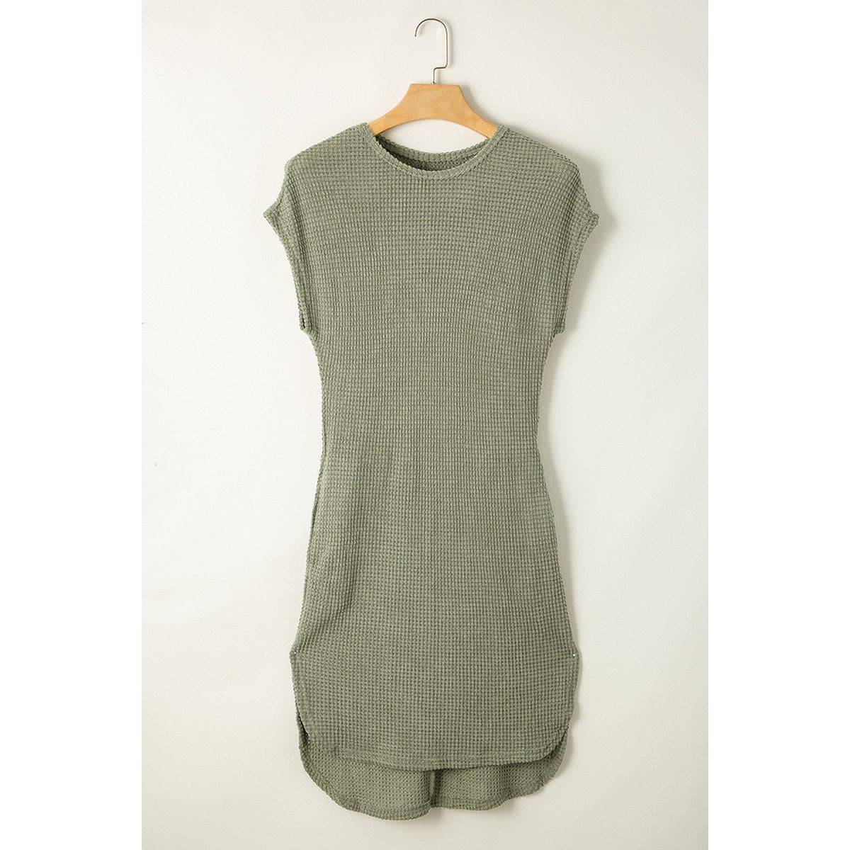 Women's Pure Color Split Midi Dress