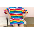 Women's Rainbow Striped T-Shirt