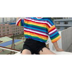Women's Rainbow Striped T-Shirt