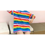 Women's Rainbow Striped T-Shirt