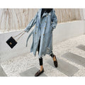 Women's Retro Denim Trench Coat