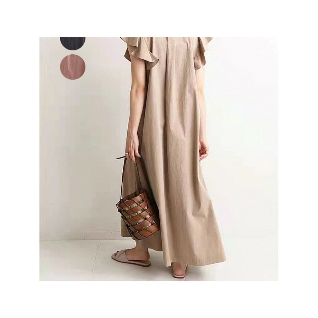Women's Ruffle Sleeve Dress Loose Slimming