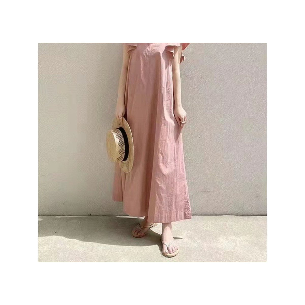Women's Ruffle Sleeve Dress Loose Slimming