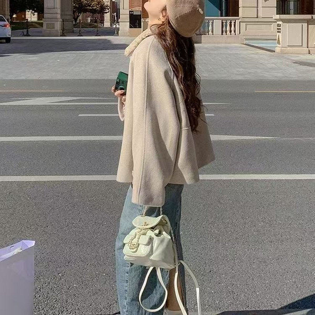 Women's Short Wool Coat Petite