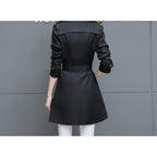 Women's Slim Trench Coat Plus Size Mid-length