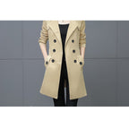 Women's Slim Trench Coat Plus Size Mid-length