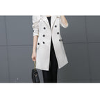 Women's Slim Trench Coat Plus Size Mid-length