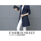 Women's Slim Trench Coat Plus Size Mid-length