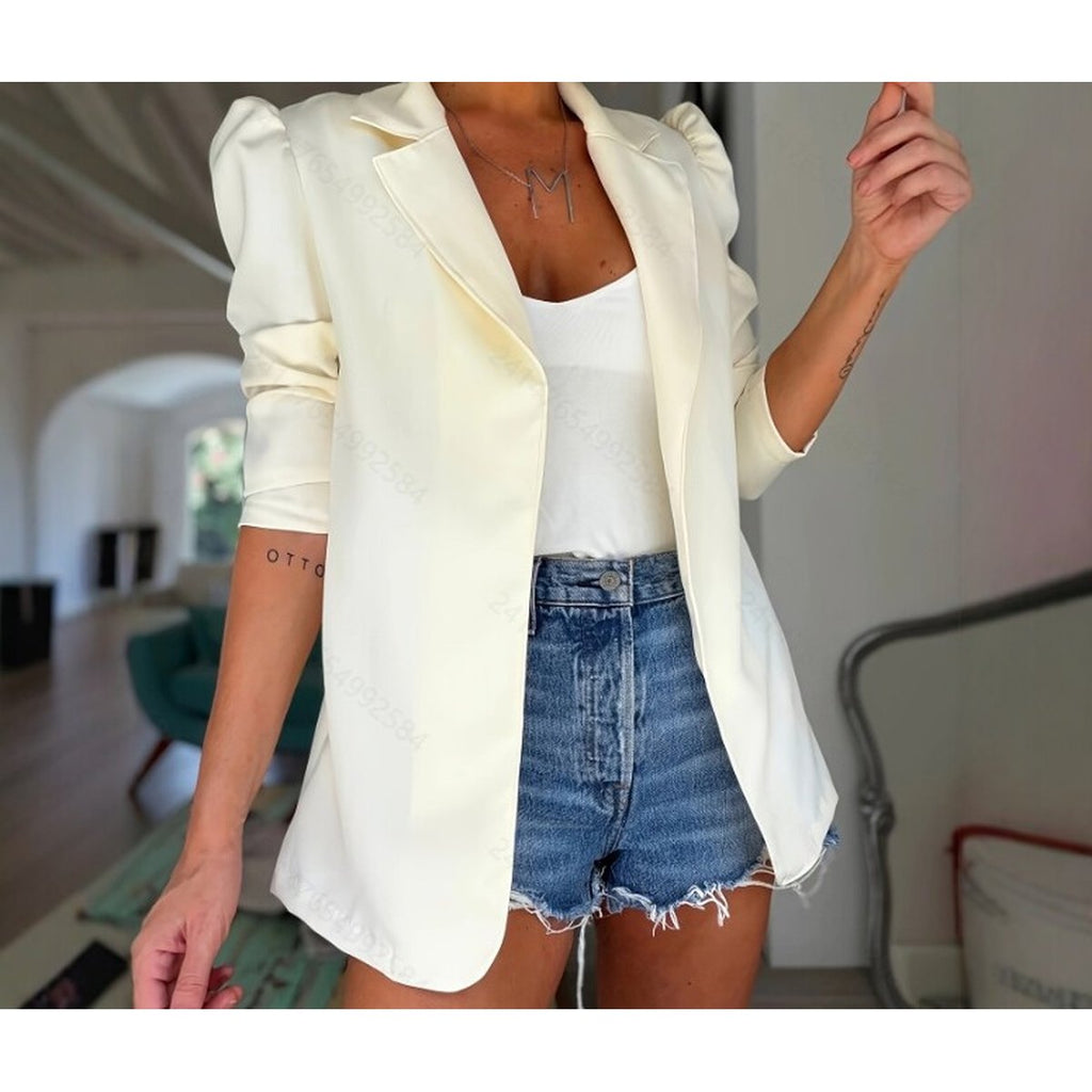Women's Solid-color Lapel Blazer