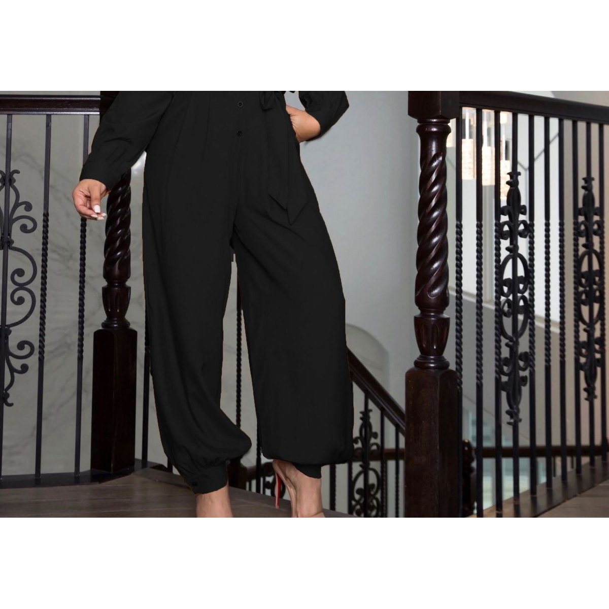 Women's Solid Color Loose Jumpsuit