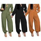 Women's Solid Color Loose Jumpsuit