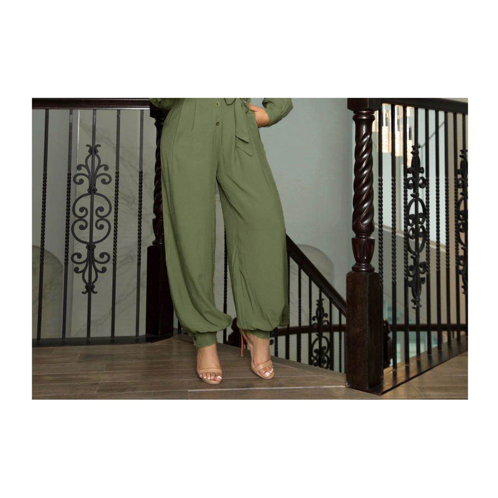 Women's Solid Color Loose Jumpsuit