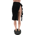 Women's Solid Pleated Split Skirt