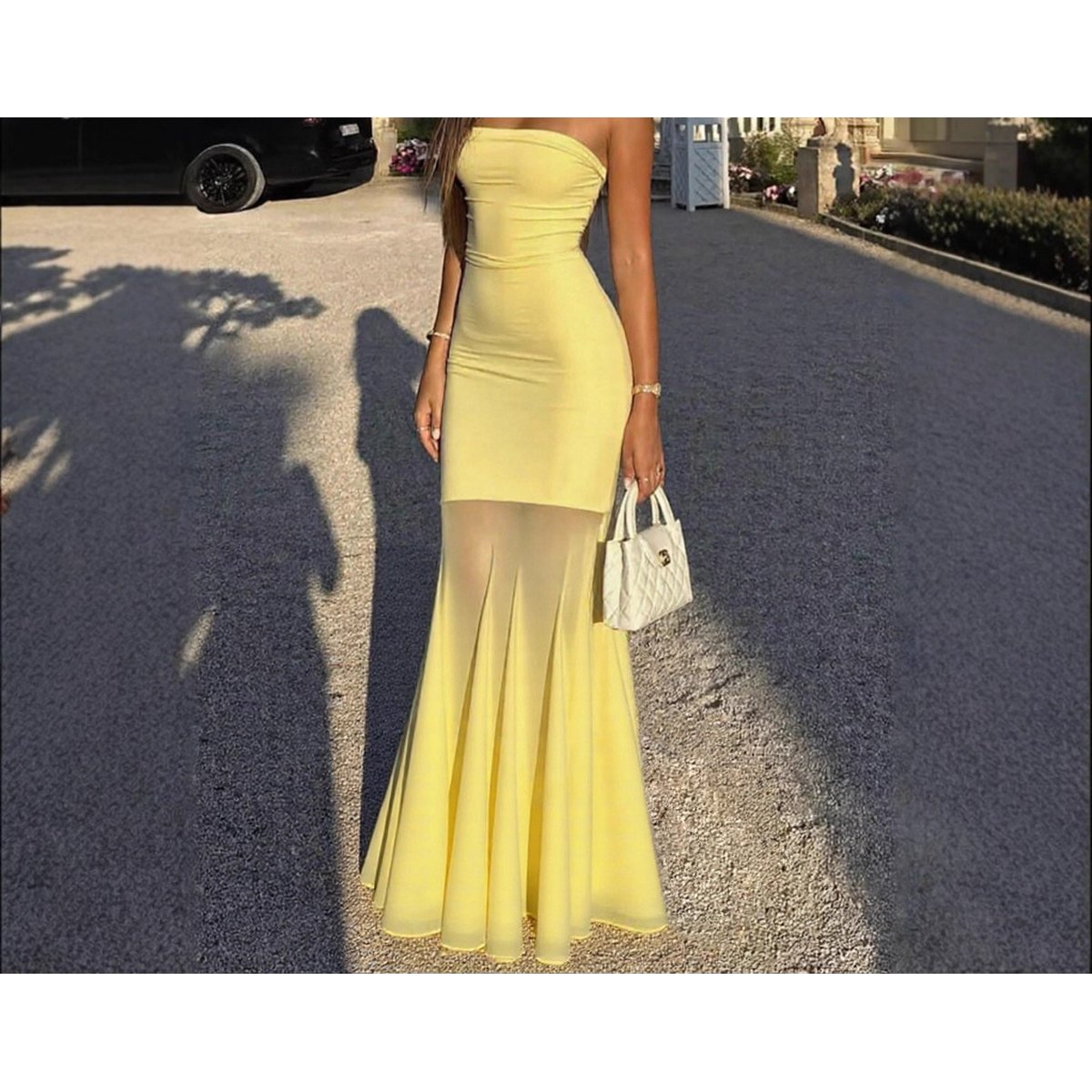 Women's Strapless Sleeveless Dress