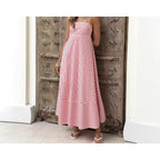 Women's Striped Printed Maxi Dress